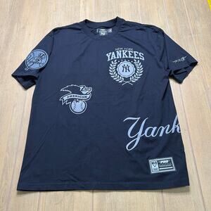 Pro Standard New York Yankees T Shirt Mens Large Black MLB Logo Streetwear Y2K